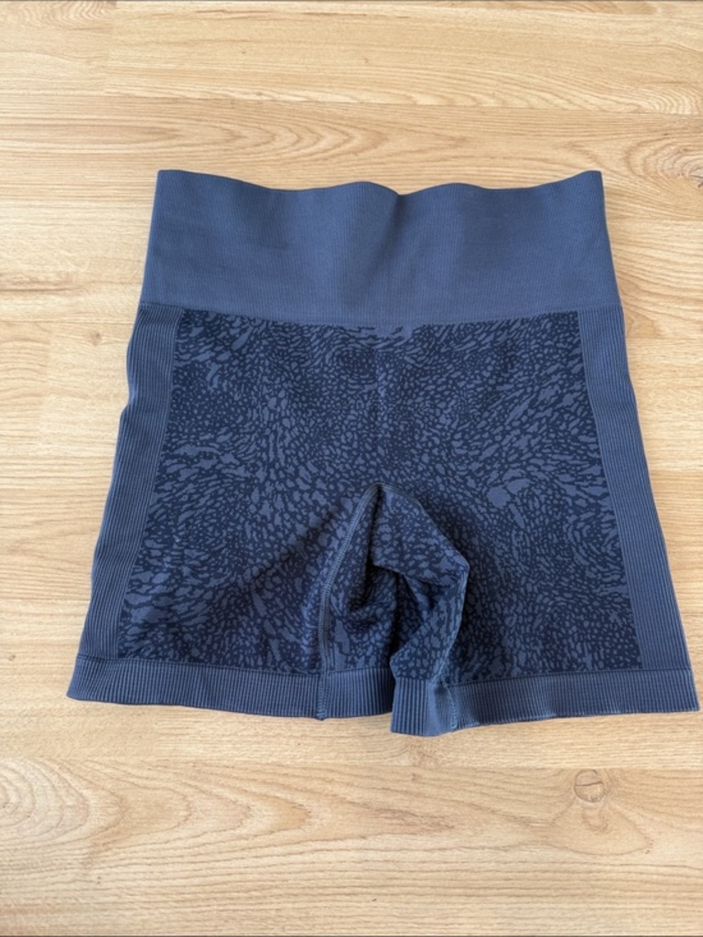lululemon athletica Textured Dark Blue High-Rise Bike Shorts